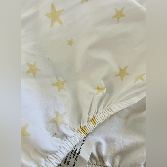 POTTERY BARN KIDS EMILY & MERITT SCATTERED STARS GOLD & IVORY STANDARD BABY CRIB - Picture 3 of 5